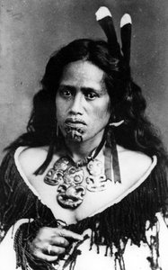 Retrato de una mujer Maori, antes de 1880